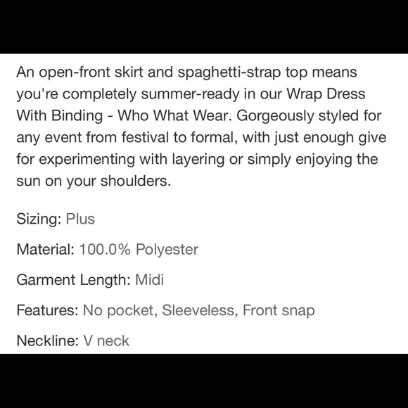 Open Front Spaghetti Strap Dress - Picture 6 of 6